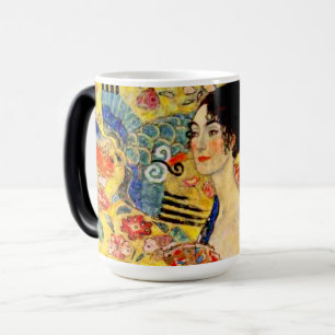 Gustav Klimt Lady with Fan Magic Mug