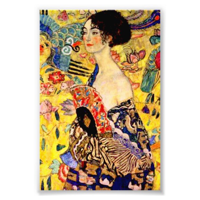 Gustav Klimt Lady with Fan Photo Print (Front)