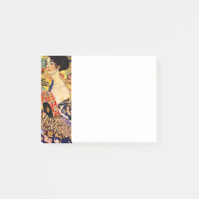 Gustav Klimt Lady with Fan Post-it Notes (Front)