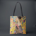 Gustav Klimt - Lady with Fan Tote Bag<br><div class="desc">Lady with Fan - Gustav Klimt,  Oil on Canvas,  1917-1918</div>