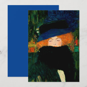Gustav Klimt "Lady with Hat and Feat" Holiday Card