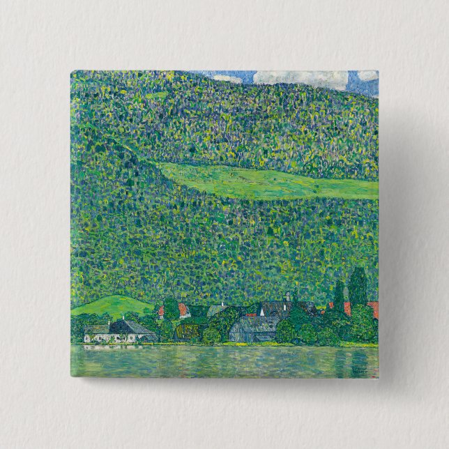 Gustav Klimt - Litzlberg am Attersee 2 Inch Square Button (Front)