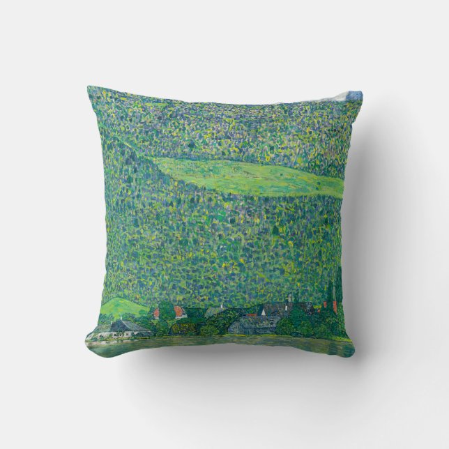 Gustav Klimt - Litzlberg am Attersee Throw Pillow (Front)