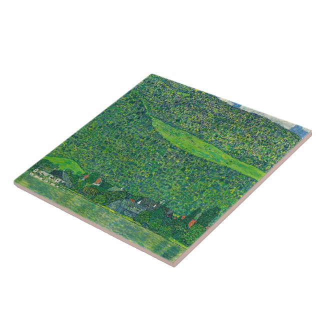 Gustav Klimt , "Litzlberg on Lake Attersee" Tile (Side)