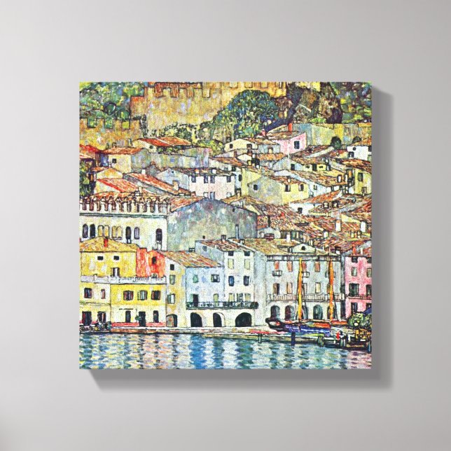 Gustav Klimt - Malcena at the Gardasee Canvas Print (Front)