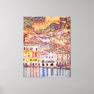 Gustav Klimt . Malcesine am Gardasee painting   Canvas Print