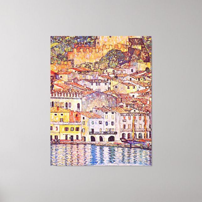 Gustav Klimt . Malcesine am Gardasee painting   Canvas Print (Front)