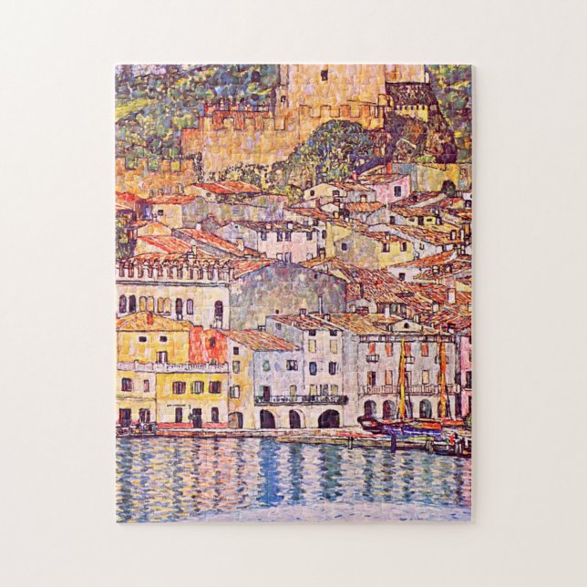 Gustav Klimt . Malcesine am Gardasee painting Jigsaw Puzzle (Vertical)