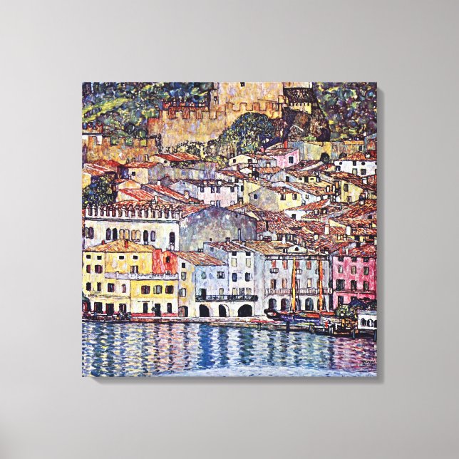Gustav Klimt - Malcesine at Lake Garda Italy Canvas Print (Front)