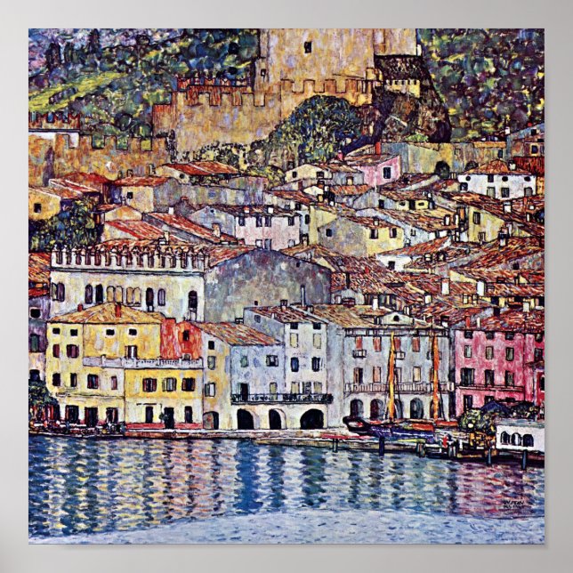 Gustav Klimt - Malcesine at Lake Garda Italy Poster (Front)