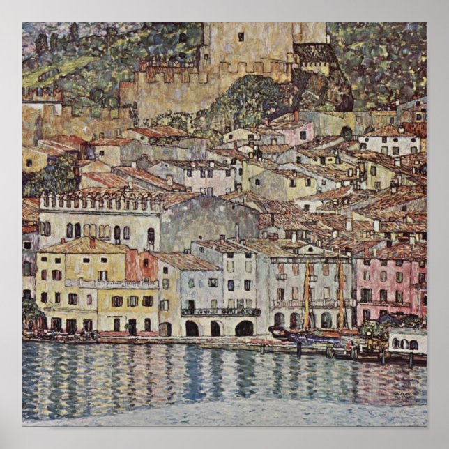 Gustav Klimt - Malcesine Lake Garda Italy Poster (Front)