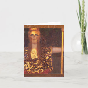 Gustav Klimt Minerva Pallas Athena Note Card