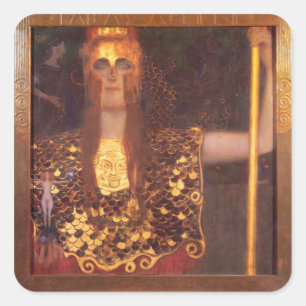 Gustav Klimt Minerva Pallas Athena Stickers