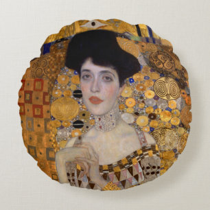 Gustav Klimt   Modified Version   Woman Round Pillow