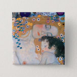 Gustav Klimt - Mother and Child 2 Inch Square Button<br><div class="desc">Mother and Child (detail of Three Ages of Woman) - Gustav Klimt,  Oil on Canvas,  1905</div>