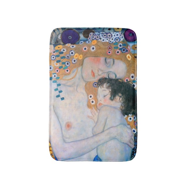 Gustav Klimt - Mother and Child Bath Mat (Front Vertical)