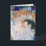 Gustav Klimt - Mother and Child Card<br><div class="desc">Mother and Child (detail of Three Ages of Woman) - Gustav Klimt,  Oil on Canvas,  1905</div>
