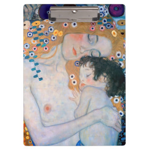 Gustav Klimt - Mother and Child Clipboard