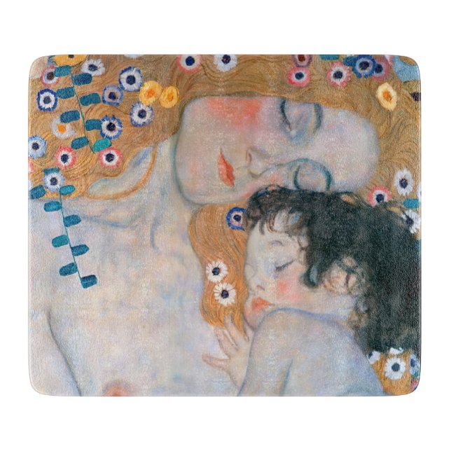 Gustav Klimt - Mother and Child Cutting Board (Front)