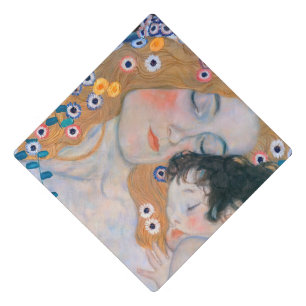 Gustav Klimt - Mother and Child Graduation Cap Topper