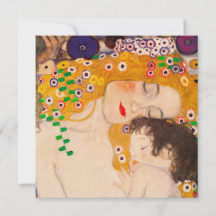 Gustav Klimt - Mother and Child Invitation