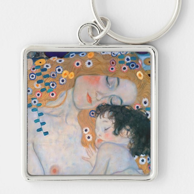 Gustav Klimt - Mother and Child Keychain (Front)