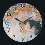 Gustav Klimt - Mother and Child Large Clock<br><div class="desc">Mother and Child (detail of Three Ages of Woman) - Gustav Klimt,  Oil on Canvas,  1905</div>