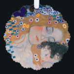 Gustav Klimt - Mother and Child Ornament Card<br><div class="desc">Mother and Child (detail of Three Ages of Woman) - Gustav Klimt,  Oil on Canvas,  1905</div>