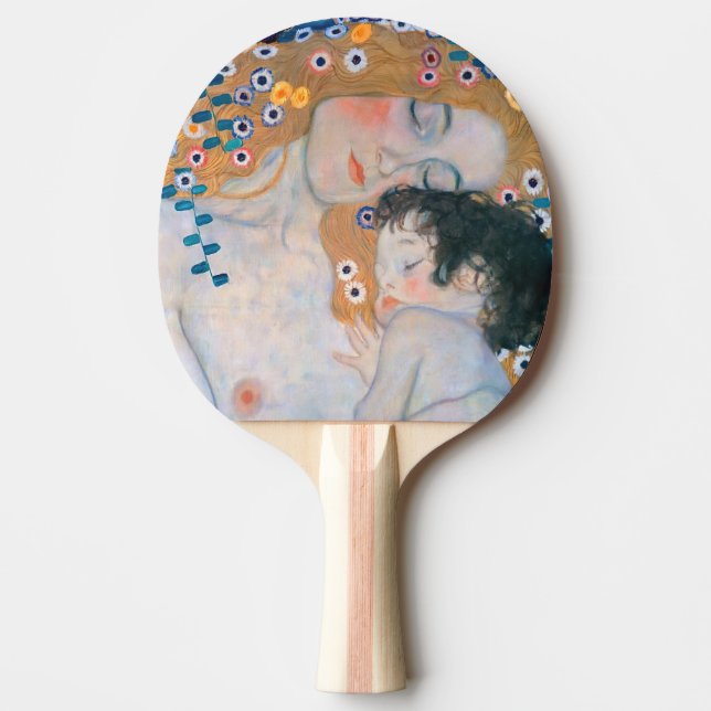Gustav Klimt - Mother and Child Ping Pong Paddle (Front)