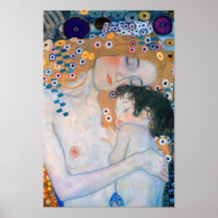 Gustav Klimt - Mother and Child Poster