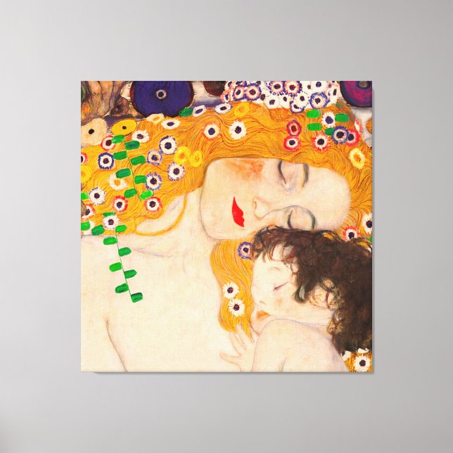 Gustav Klimt  -  Mother and Child Poster Canvas Print (Front)