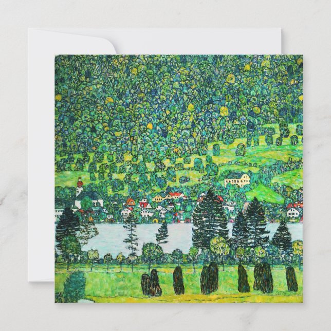 Gustav Klimt - Mountain Slope at Unterach Invitation (Front)