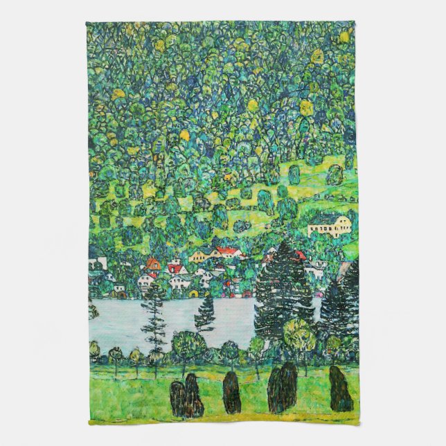 Gustav Klimt - Mountain Slope at Unterach Kitchen Towel (Vertical)