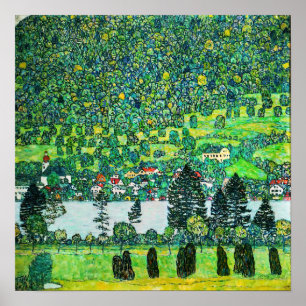 Gustav Klimt - Mountain Slope at Unterach Poster