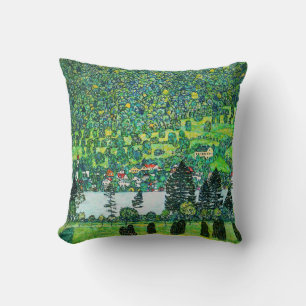 Gustav Klimt - Mountain Slope at Unterach Throw Pillow