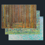 Gustav Klimt - Nature/Landscape Selection Wrapping Paper Sheet<br><div class="desc">Gustav Klimt - Nature/Landscape Masterpieces Selection:
 - Fir Forest / Tannenwald Pine Forest,  1902
 - Apple Tree I,  1907
 - Attersee,  1910
 - The House of Guardaboschi / House in Weissenbach of Attersee Lake,  1912</div>