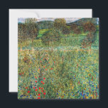 Gustav Klimt - Orchard Invitation<br><div class="desc">Orchard / Blooming Field / Field of Flowers - Gustav Klimt,  Oil on Canvas,  1907</div>