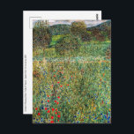 Gustav Klimt - Orchard Postcard<br><div class="desc">Orchard / Blooming Field / Field of Flowers - Gustav Klimt, Oil on Canvas, 1907</div>