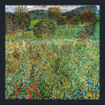 Gustav Klimt - Orchard Poster<br><div class="desc">Orchard / Blooming Field / Field of Flowers - Gustav Klimt, Oil on Canvas, 1907</div>