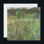 Gustav Klimt - Orchard Thank You Card<br><div class="desc">Orchard / Blooming Field / Field of Flowers - Gustav Klimt,  Oil on Canvas,  1907</div>