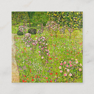 Gustav Klimt Orchard with Roses Enclosure Card