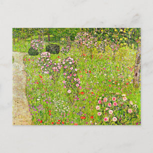 Gustav Klimt Orchard with Roses Holiday Postcard