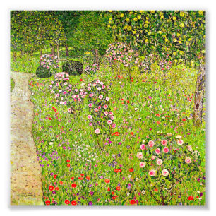 Gustav Klimt Orchard with Roses Photo Print