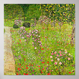 Gustav Klimt Orchard with Roses Poster