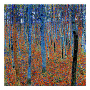 Gustav Klimt painting, Beech Grove I, Poster