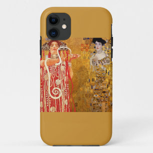 Gustav Klimt, paintings Collage, Combined art iPhone 11 Case