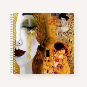 Gustav Klimt, paintings Collage, Combined art Notebook