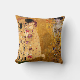 Gustav Klimt, paintings Collage, Combined art  Throw Pillow