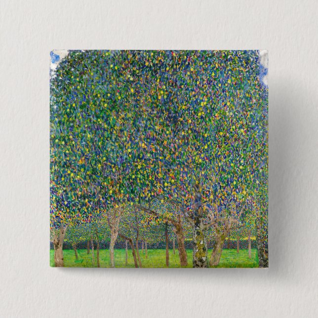 Gustav Klimt - Pear Tree 2 Inch Square Button (Front)