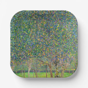 Gustav Klimt - Pear Tree Floor Paper Plate